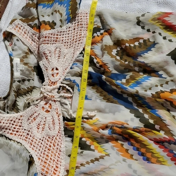 Umgee lacy boho sheer top L - Picture 7 of 11
